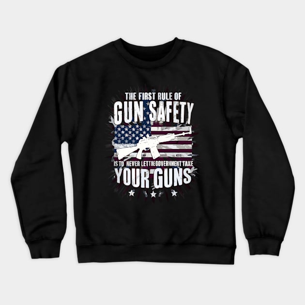 Second Amendment Gun Rights Patriotic Crewneck Sweatshirt by TopTees